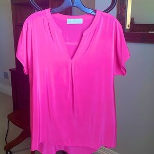 Amanda Uprichard blouse neon pink size medium 🩷🌸 Barbiecore! 🎀
